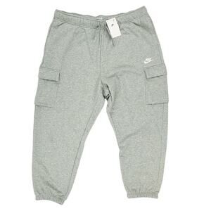 Nike Women’s Fleece Joggers Gray 1X Oversized Mid Rise NWT DV5085-063